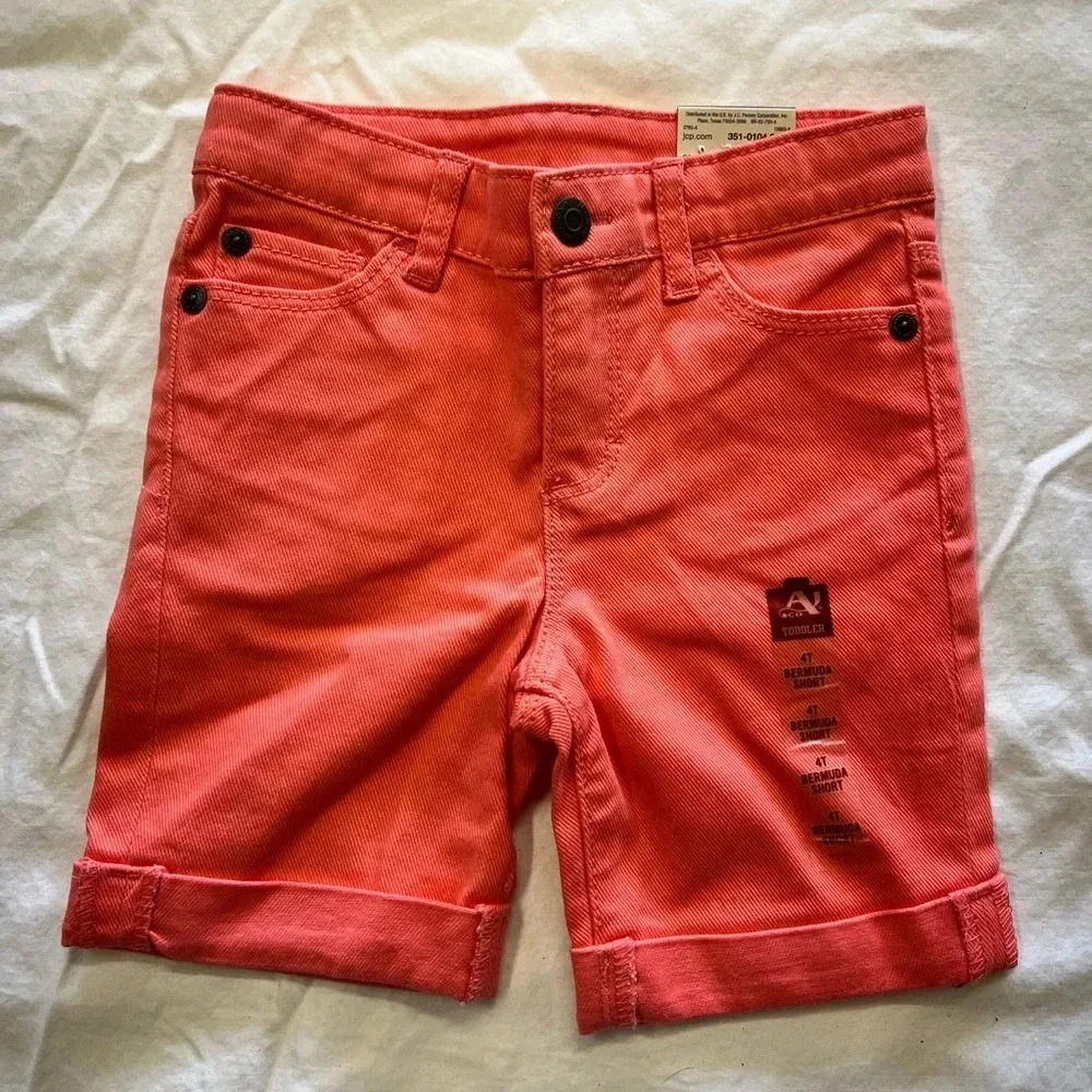 Arizona jeans kids‎ coral jeans shorts 4T